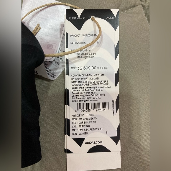 ADIDAS
Women Sports Lightly Padded Bra (Black, Grey) - Picture 7 of 9